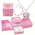 Rose gift box, heart bracelet necklace two-piece set gift for her